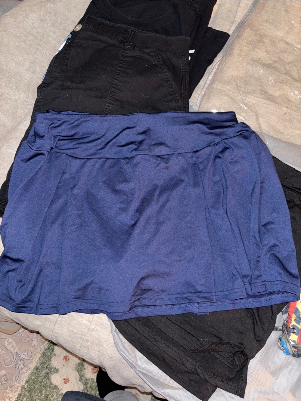 Women's Navy Swim Mini Skort - Classic Swimwear